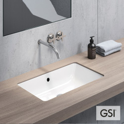 GSI KUBE 60X37 υποκαθήμενος νιπτήρας πορσελάνης.