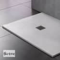 Ντουζιέρα Cast Marble (Χυτό μάρμαρο) με Βαλβίδα Slate Sirene White Matt