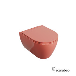 Wall-mounted GLAM/50,5 Twist with Slim Soft Close cover, Scarabeo.